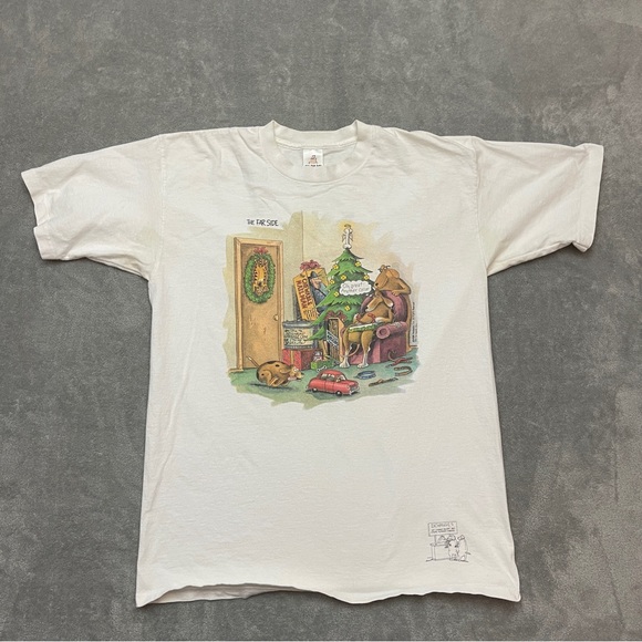 Vintage 1990's THE FAR SIDE  "Dogs, Collar" T-Shirt Unisex L USA Single Stitch - Picture 1 of 14